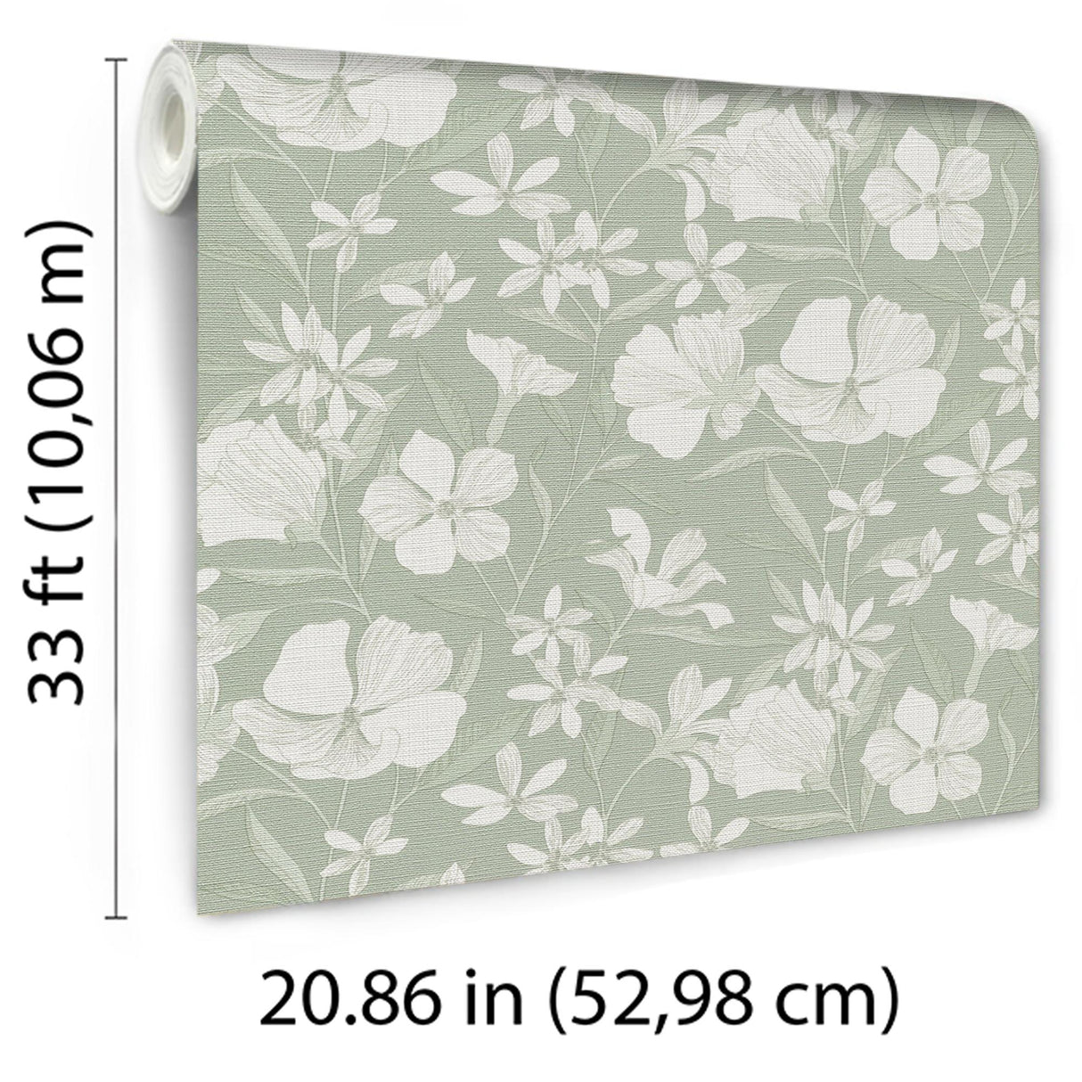 Veer Decor Floral Breeze Green Wallpaper
