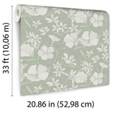 Veer Decor Floral Breeze Green Wallpaper