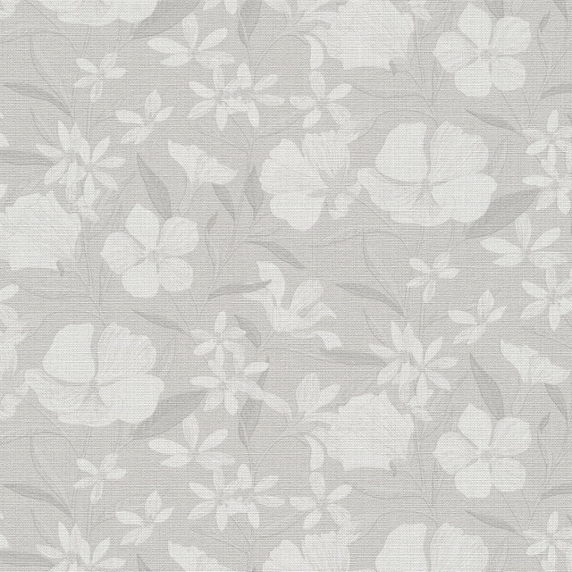 Veer Decor Floral Breeze Grey Wallpaper