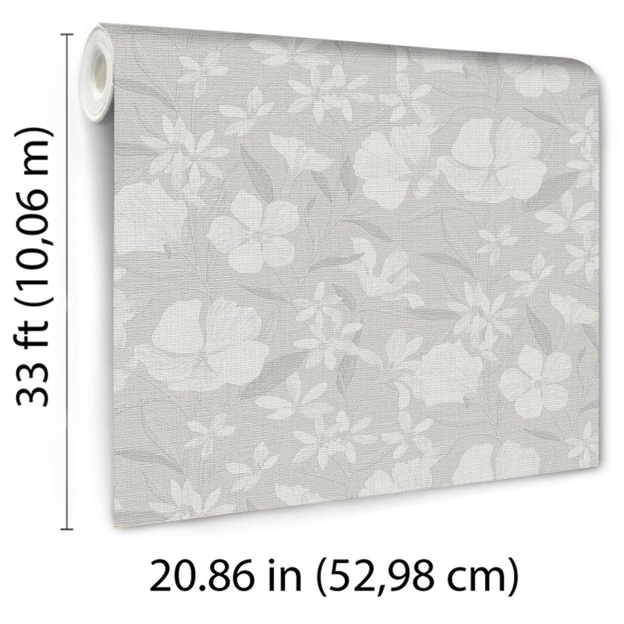 Veer Decor Floral Breeze Grey Wallpaper