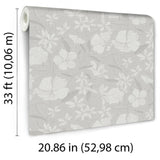 Veer Decor Floral Breeze Grey Wallpaper