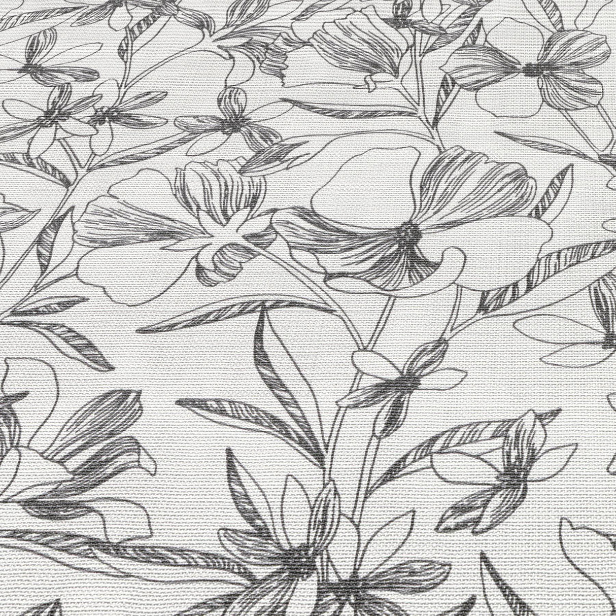 Veer Decor Floral Breeze Black Wallpaper