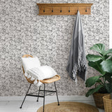 Veer Decor Floral Breeze Black Wallpaper
