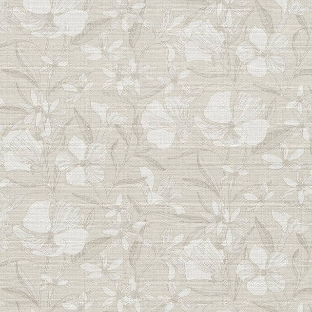 Veer Decor Floral Breeze Beige Wallpaper