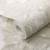 Veer Decor Floral Breeze Beige Wallpaper
