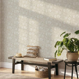Veer Decor Floral Breeze Beige Wallpaper