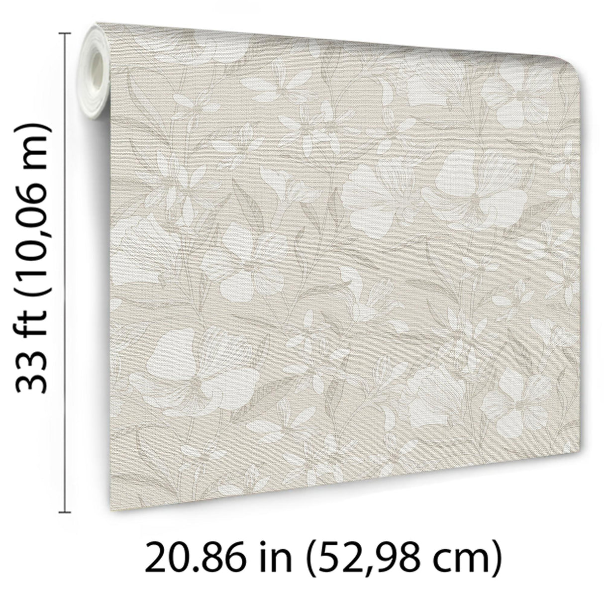 Veer Decor Floral Breeze Beige Wallpaper