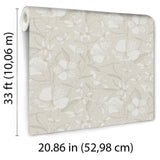 Veer Decor Floral Breeze Beige Wallpaper