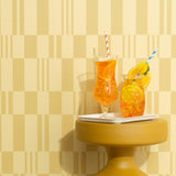 Veer Decor Sun Geo Stripe Yellow Wallpaper
