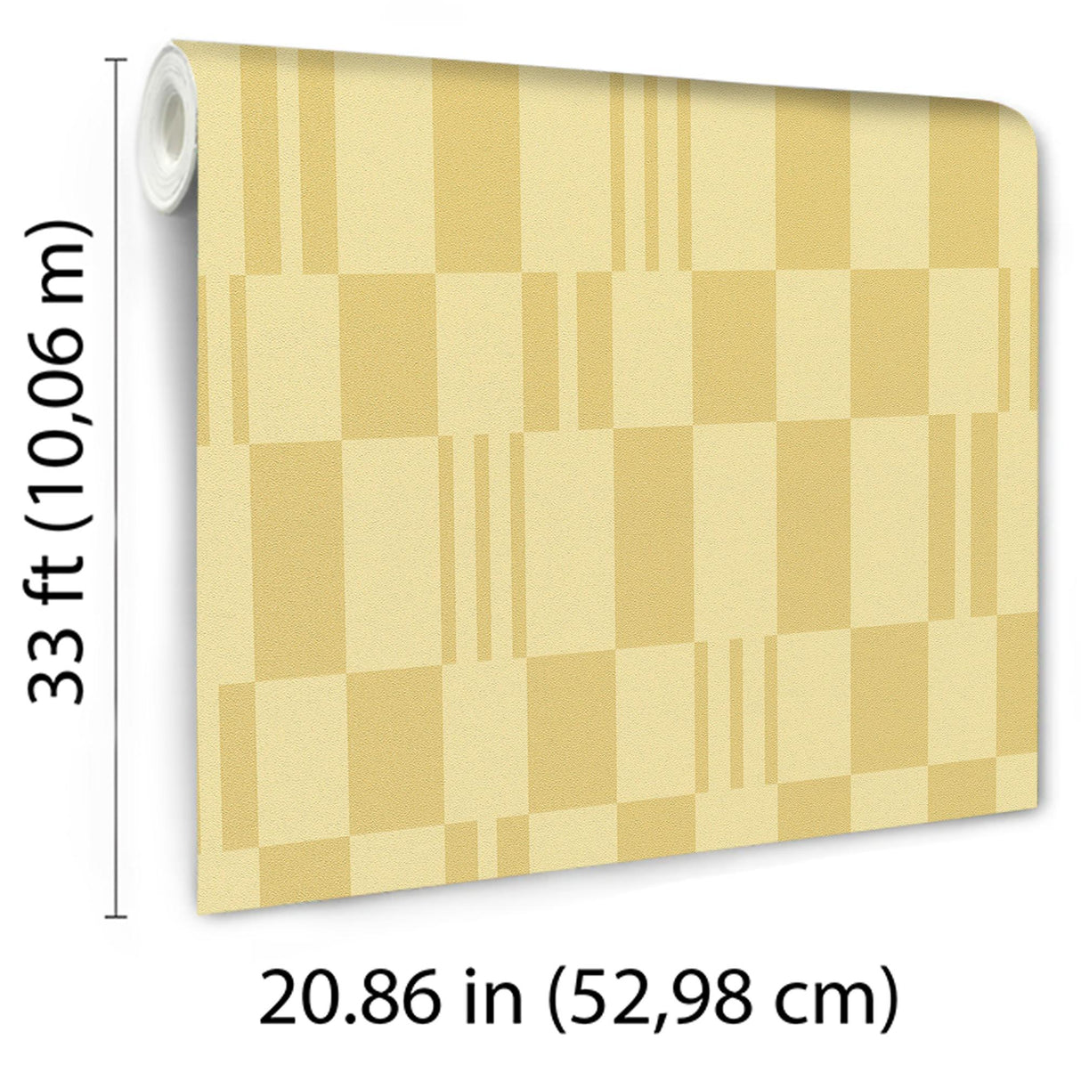 Veer Decor Sun Geo Stripe Yellow Wallpaper