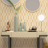 Veer Decor Sun Geo Stripe Orange Wallpaper