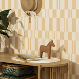 Veer Decor Sun Geo Stripe Orange Wallpaper