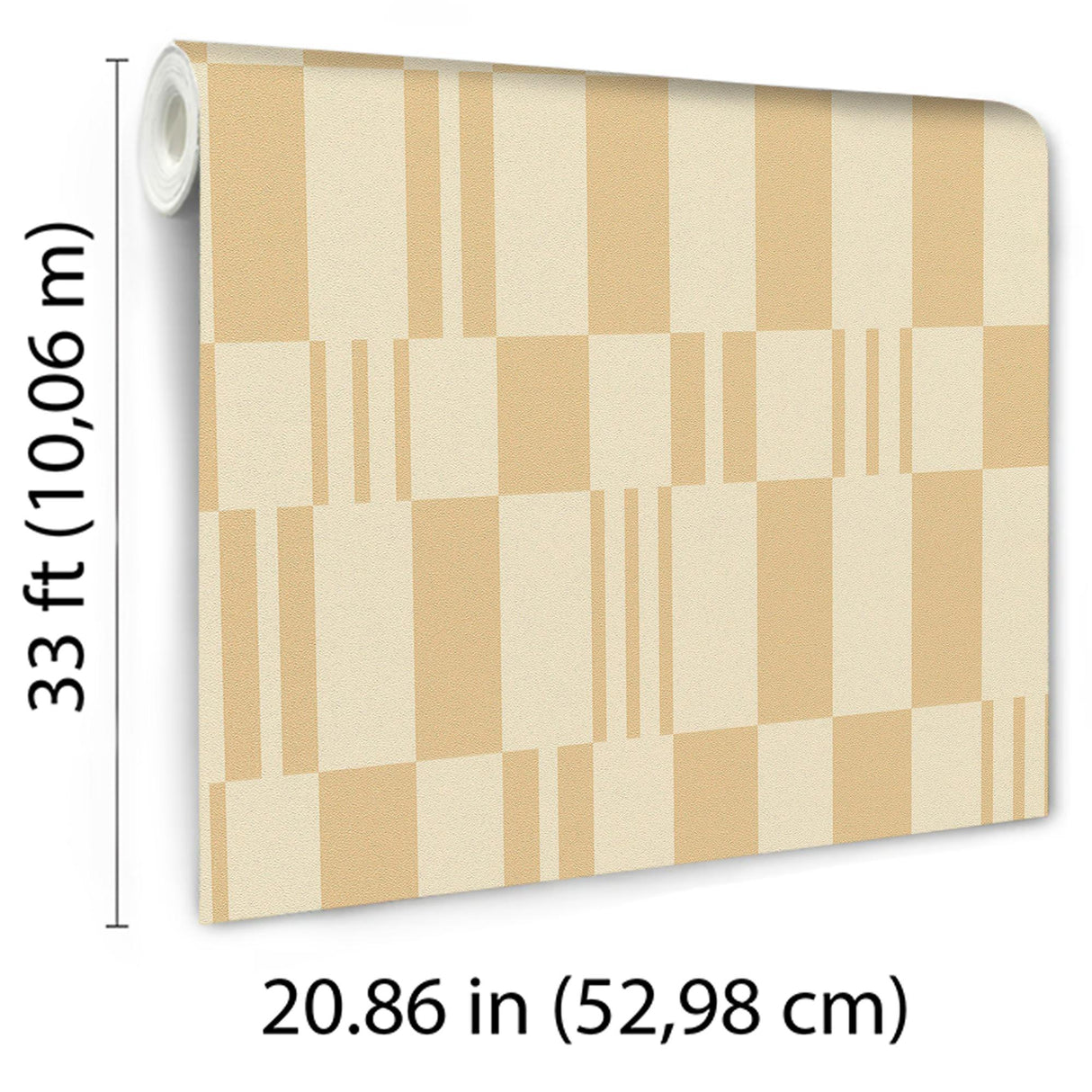 Veer Decor Sun Geo Stripe Orange Wallpaper