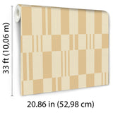 Veer Decor Sun Geo Stripe Orange Wallpaper