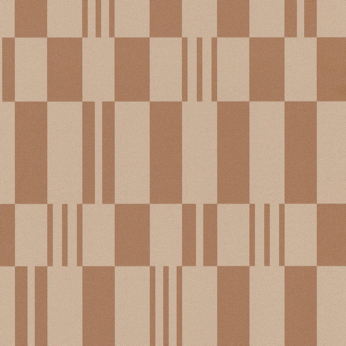 Veer Decor Sun Geo Stripe Brown Wallpaper