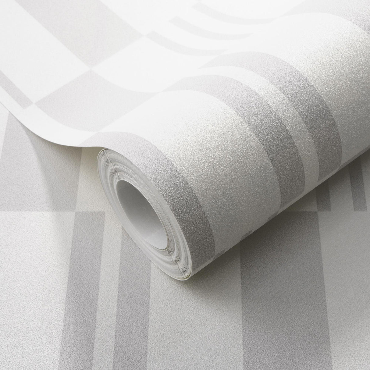 Veer Decor Sun Geo Stripe Grey Wallpaper