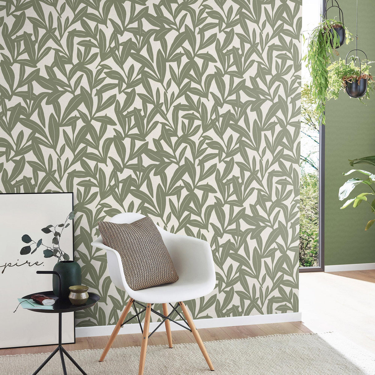 Veer Decor Shadowleaf Green Wallpaper