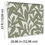 Veer Decor Shadowleaf Green Wallpaper
