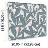 Veer Decor Shadowleaf Blue Wallpaper