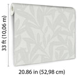 Veer Decor Shadowleaf Grey Wallpaper