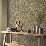 Veer Decor Shadowleaf Sage Wallpaper