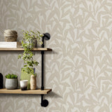 Veer Decor Shadowleaf Beige Wallpaper