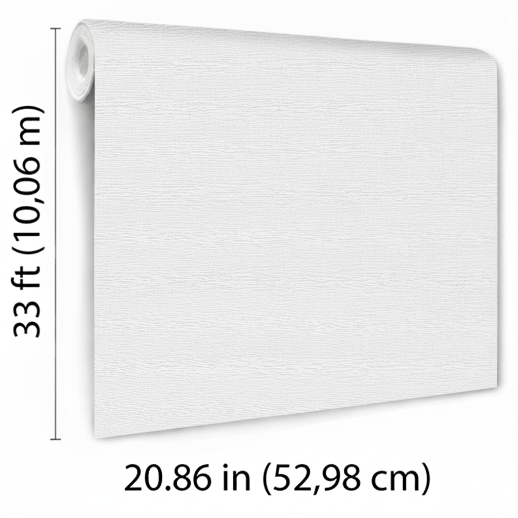 Veer Decor Linen Slub White Wallpaper