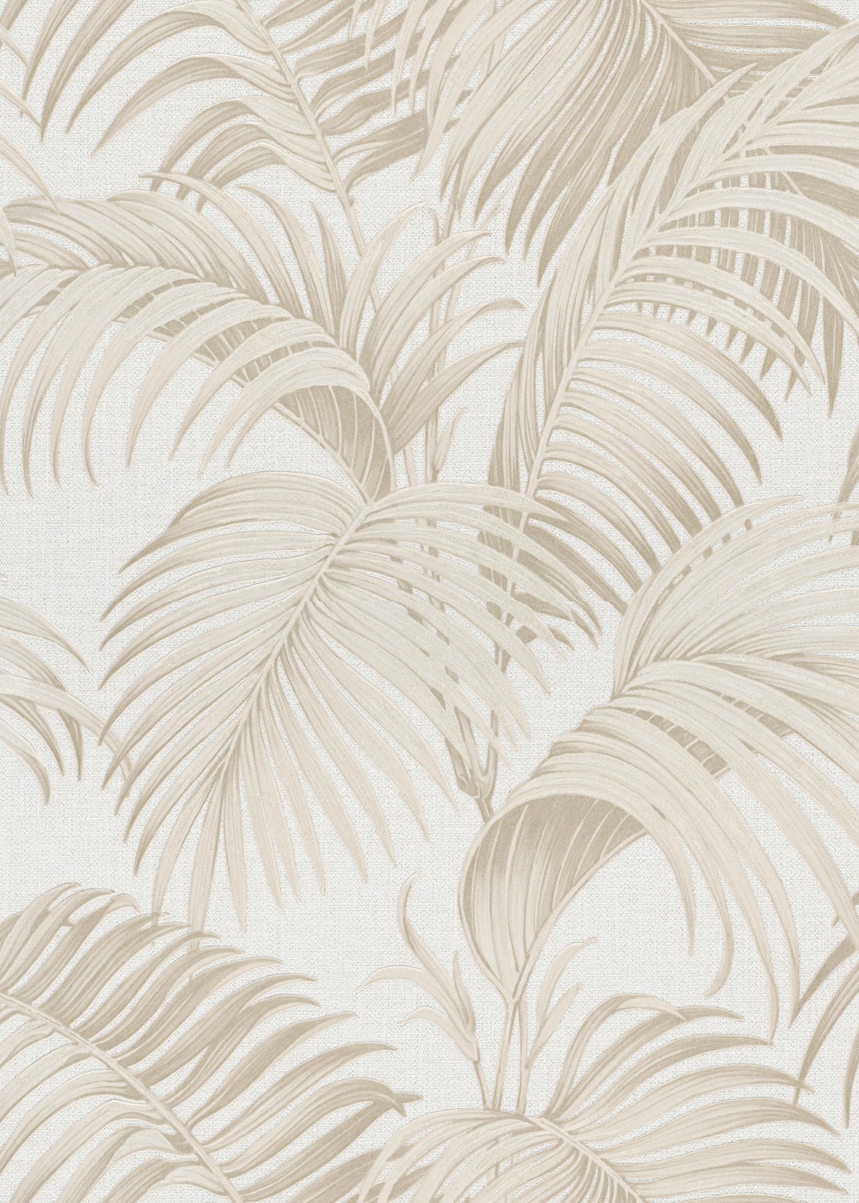 Veer Decor Sculpted Tropical Leaf Beige Wallpaper