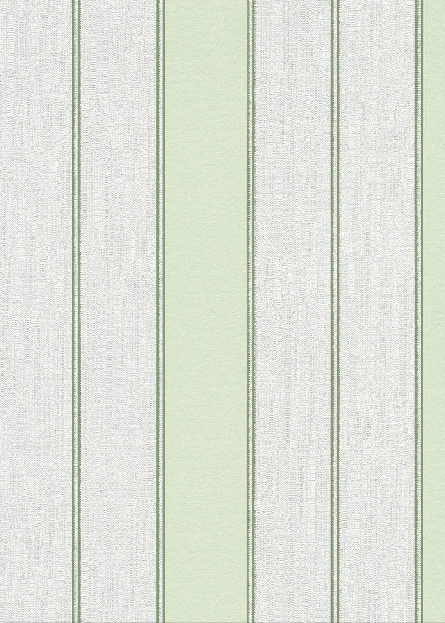 Veer Decor Sculpted Panel Stripe Green Wallpaper