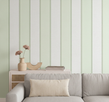 Veer Decor Sculpted Panel Stripe Green Wallpaper