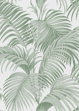 Veer Decor Sculpted Tropical Leaf Green Wallpaper