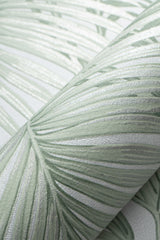 Veer Decor Sculpted Tropical Leaf Green Wallpaper