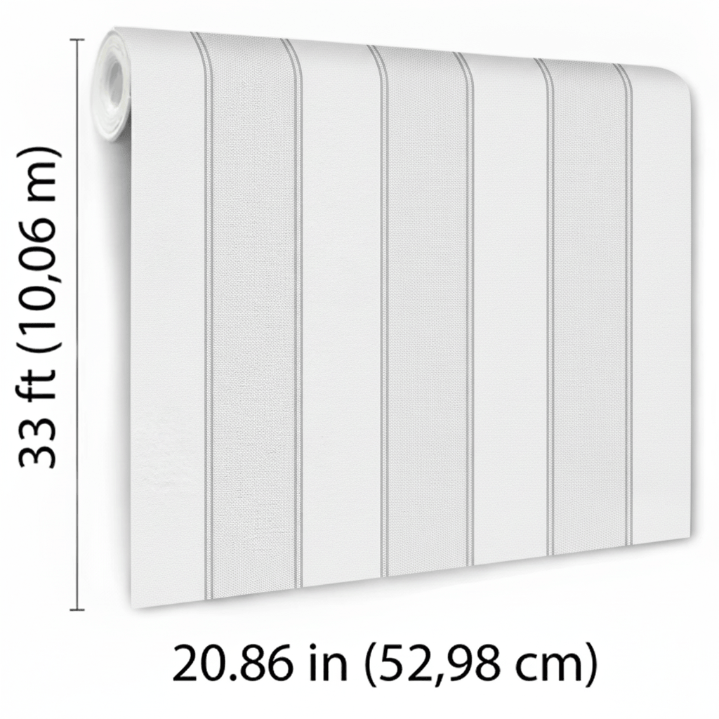Veer Decor Sculpted Panel Stripe Grey Wallpaper