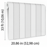 Veer Decor Sculpted Panel Stripe Grey Wallpaper