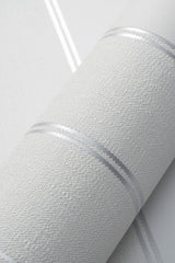 Veer Decor Sculpted Panel Stripe Grey Wallpaper