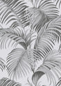 Veer Decor Sculpted Tropical Leaf Black Wallpaper
