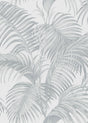 Veer Decor Sculpted Tropical Leaf Light Grey Wallpaper