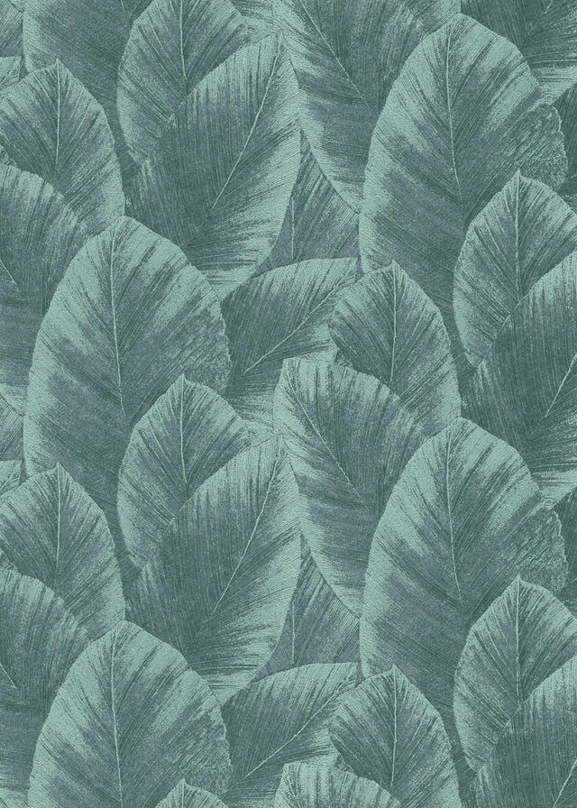 Veer Decor Etched Palm Canopy Green Wallpaper
