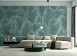 Veer Decor Etched Palm Canopy Green Wallpaper