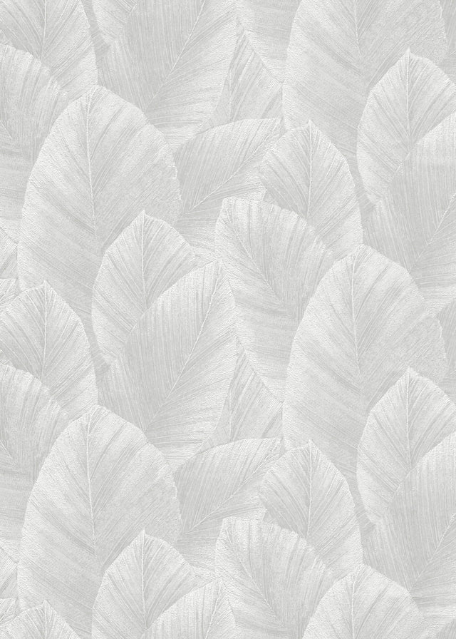 Veer Decor Etched Palm Canopy Light Grey Wallpaper