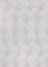 Veer Decor Sculpted Fan Leaf Cream Wallpaper