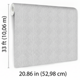 Veer Decor Sculpted Fan Leaf Cream Wallpaper