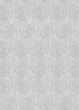 Veer Decor Sculpted Fan Leaf Silver Wallpaper