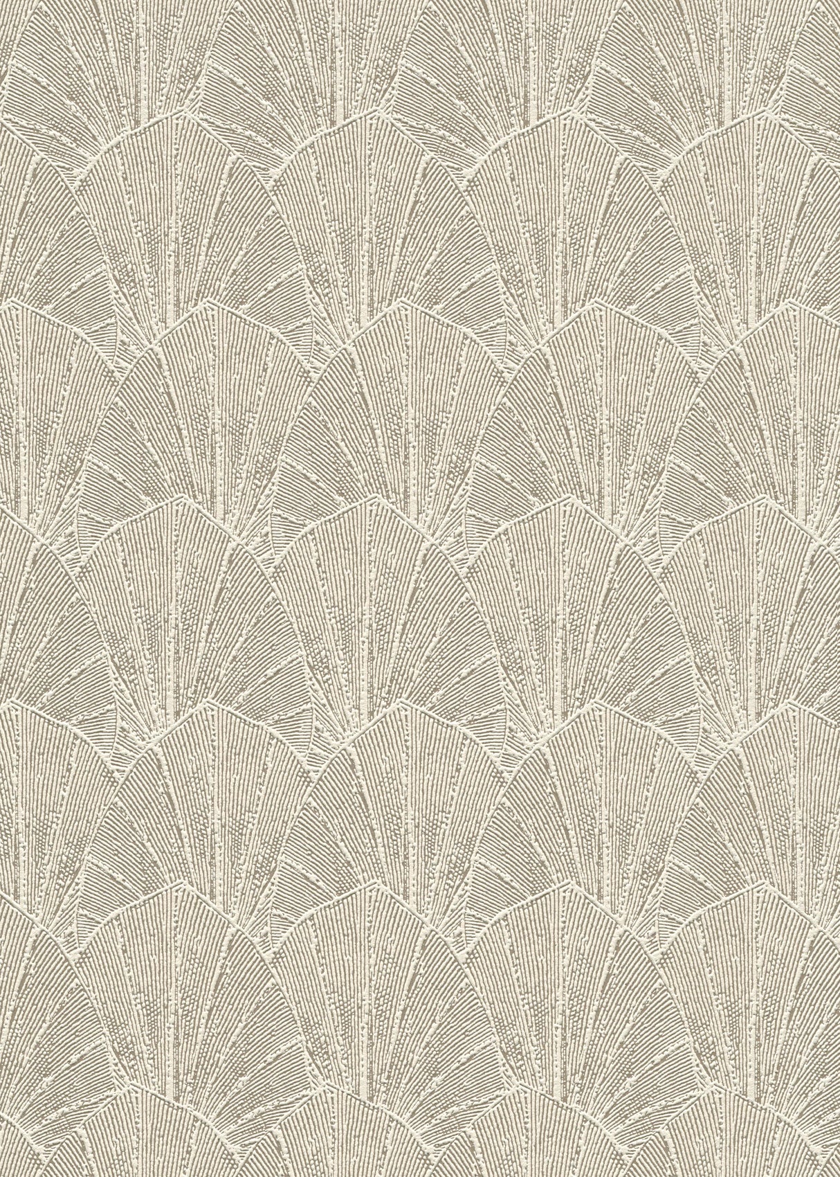 Veer Decor Sculpted Fan Leaf Gold Wallpaper