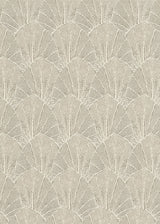 Veer Decor Sculpted Fan Leaf Gold Wallpaper