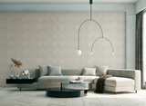 Veer Decor Sculpted Fan Leaf Gold Wallpaper