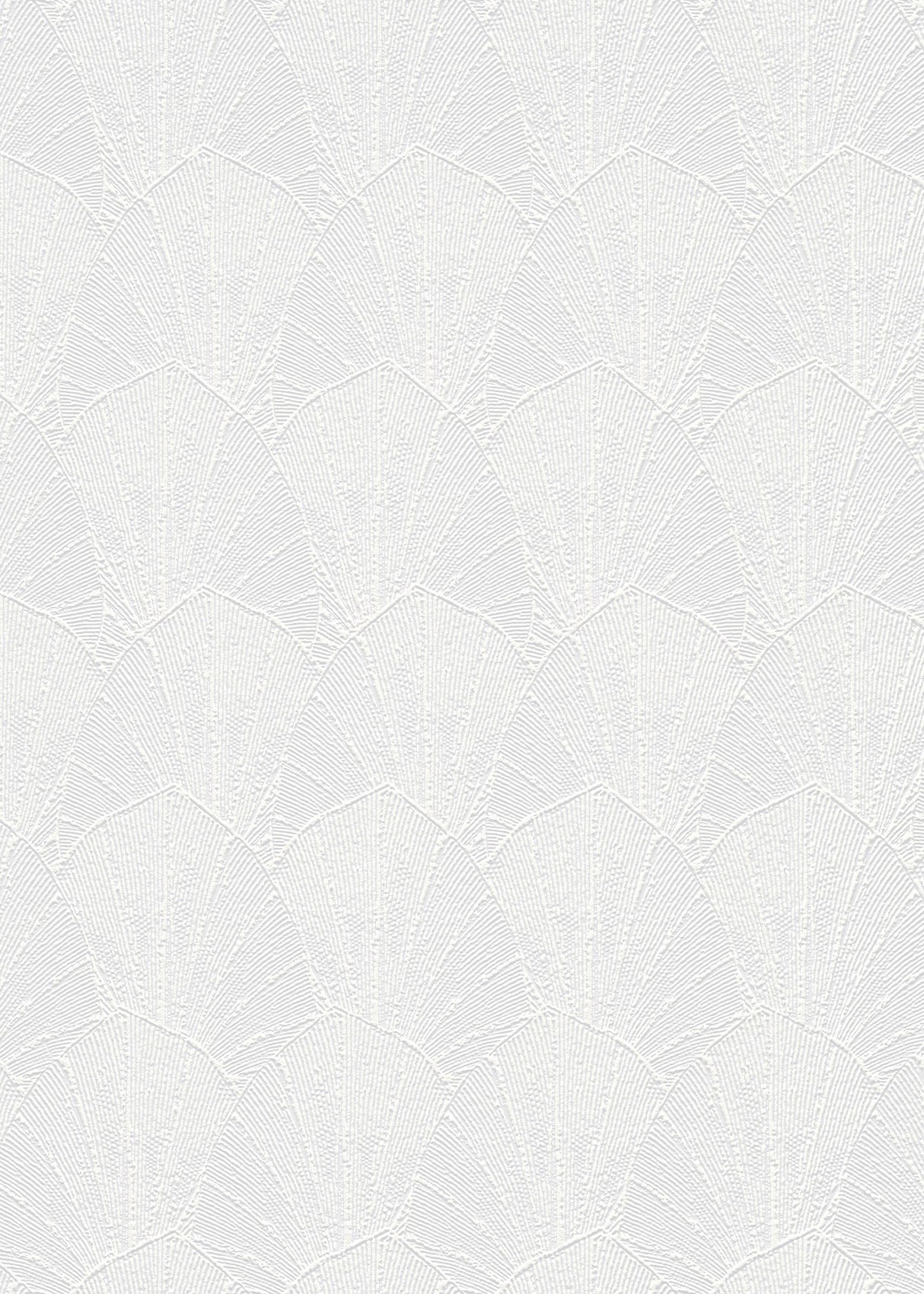 Veer Decor Sculpted Fan Leaf Light Grey Wallpaper