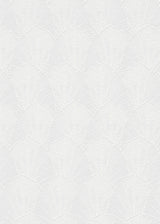 Veer Decor Sculpted Fan Leaf Light Grey Wallpaper