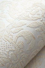 Veer Decor Sculpted Damask Beige Wallpaper