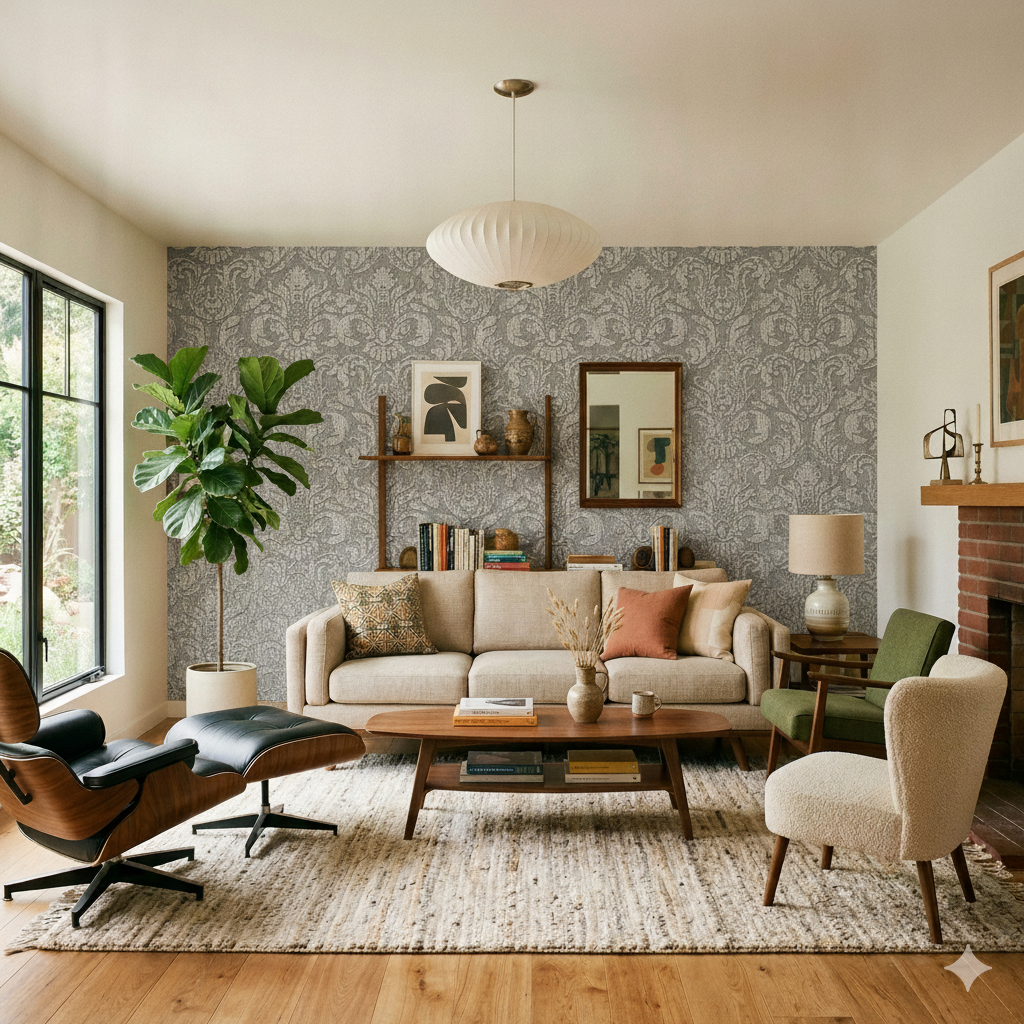 Veer Decor Sculpted Damask Anthracite Wallpaper